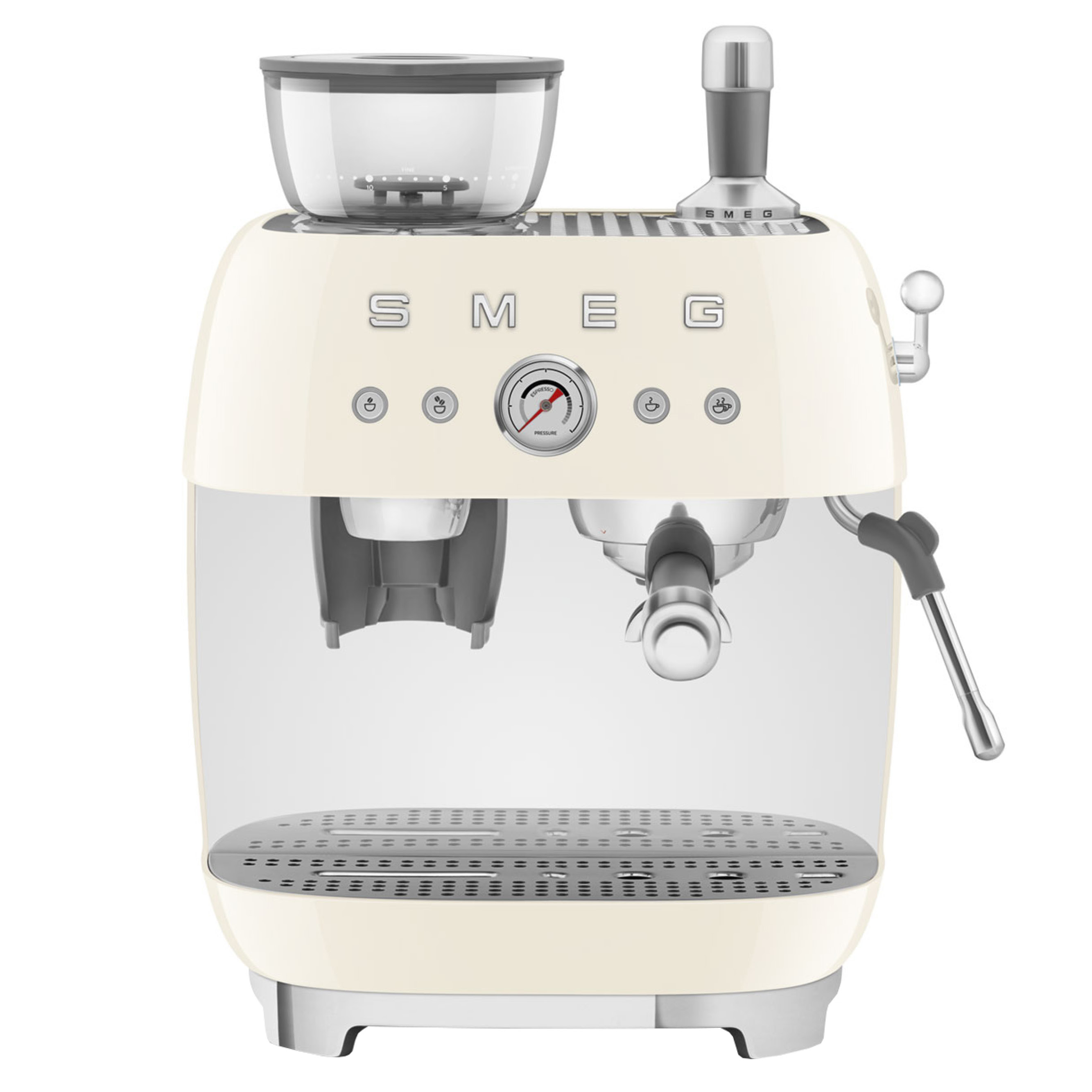 SMEG Espressomaschine mit Mahlwerk EGF03CREU creme