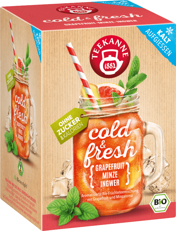 Teekanne BIO cold & fresh Grapefruit-Minze-Ingwer 15x2,75g Teekanne BIO cold & fresh Grapefruit-Minze-Ingwer 15x2,75g