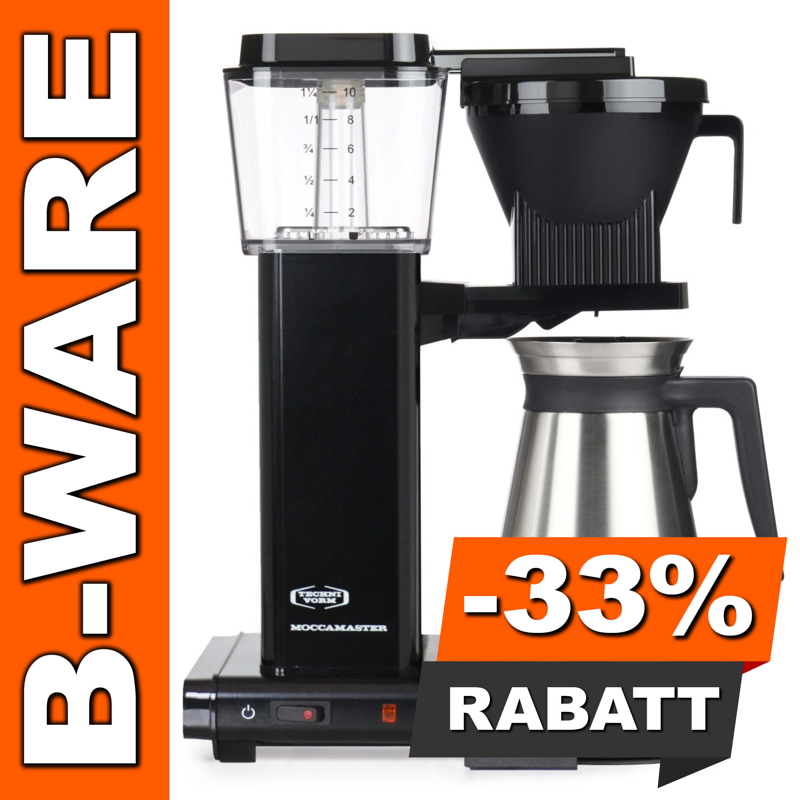 B-Ware #5413 - Moccamaster KBGT 741 Black, mit Thermoskanne