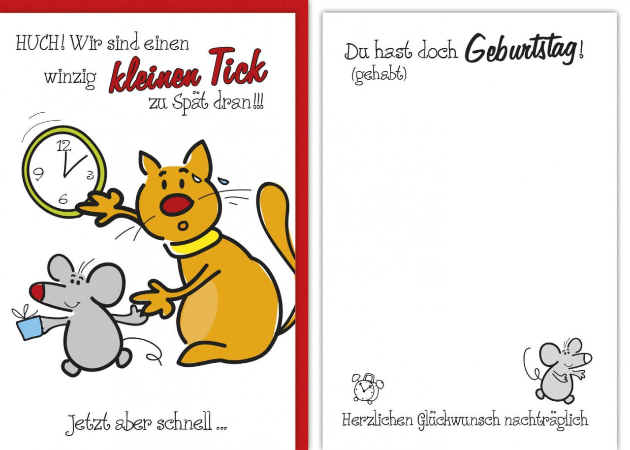 Grußkarte Zum Geburtstag - Nachträglich