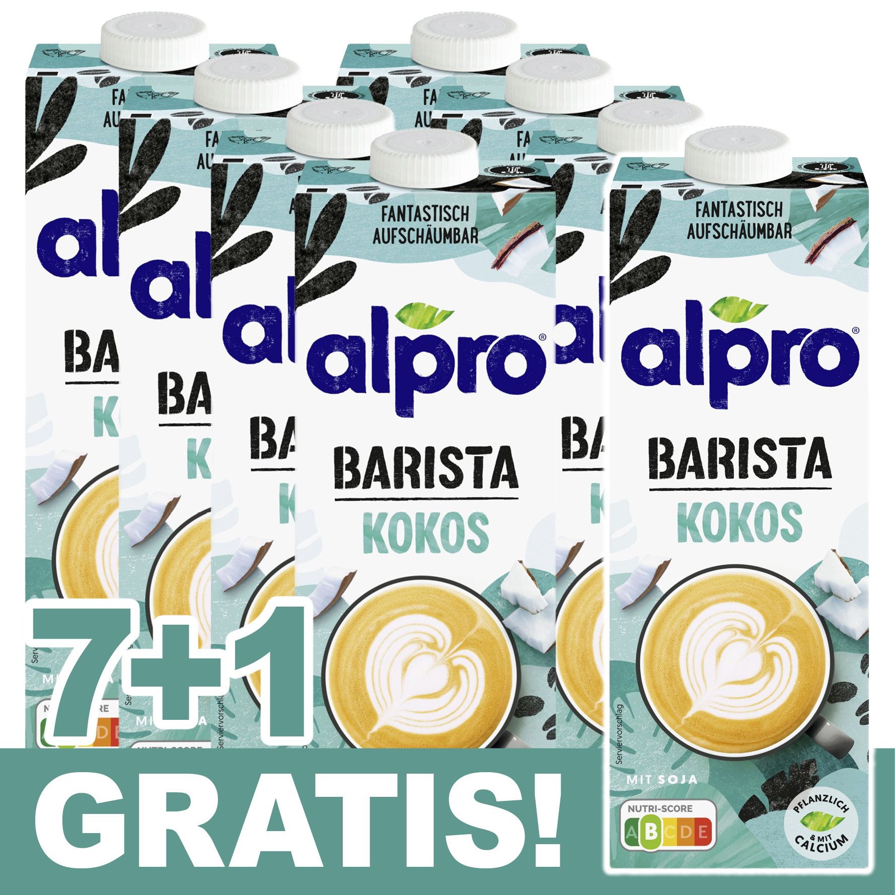 Alpro Barista Kokosnuss 7 + 1 GRATIS (8er Pack)