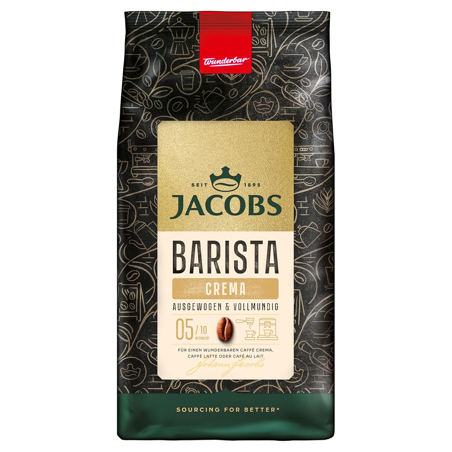 Jacobs Barista Crema ganze Bohnen 1kg