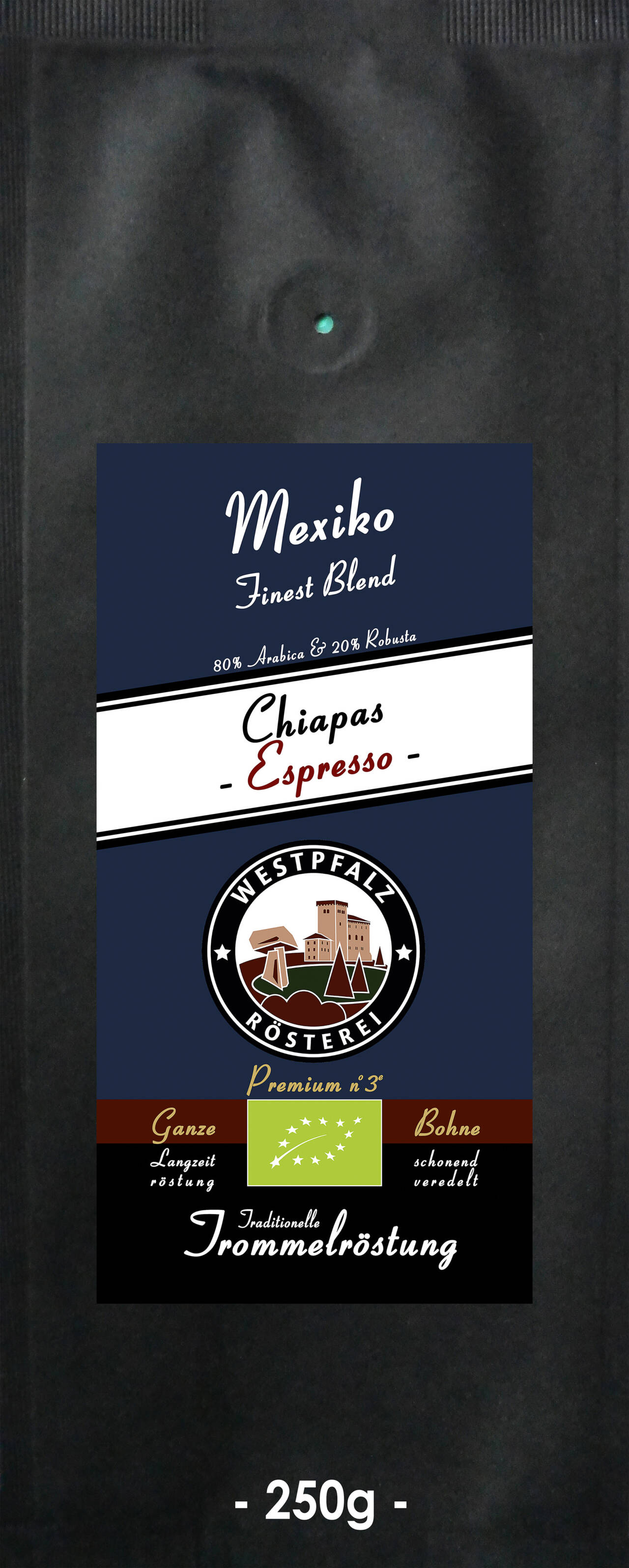 Westpfalz Rösterei BIO Chiapas Espresso ganze Bohnen 250g