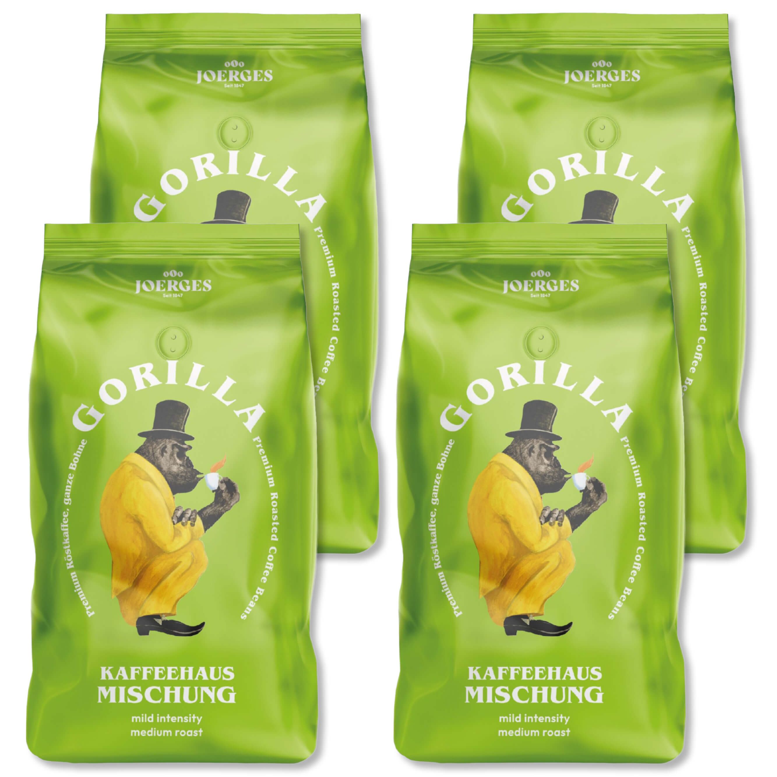 Gorilla Kaffeehaus Mischung Vorteilspack 4 Stück 