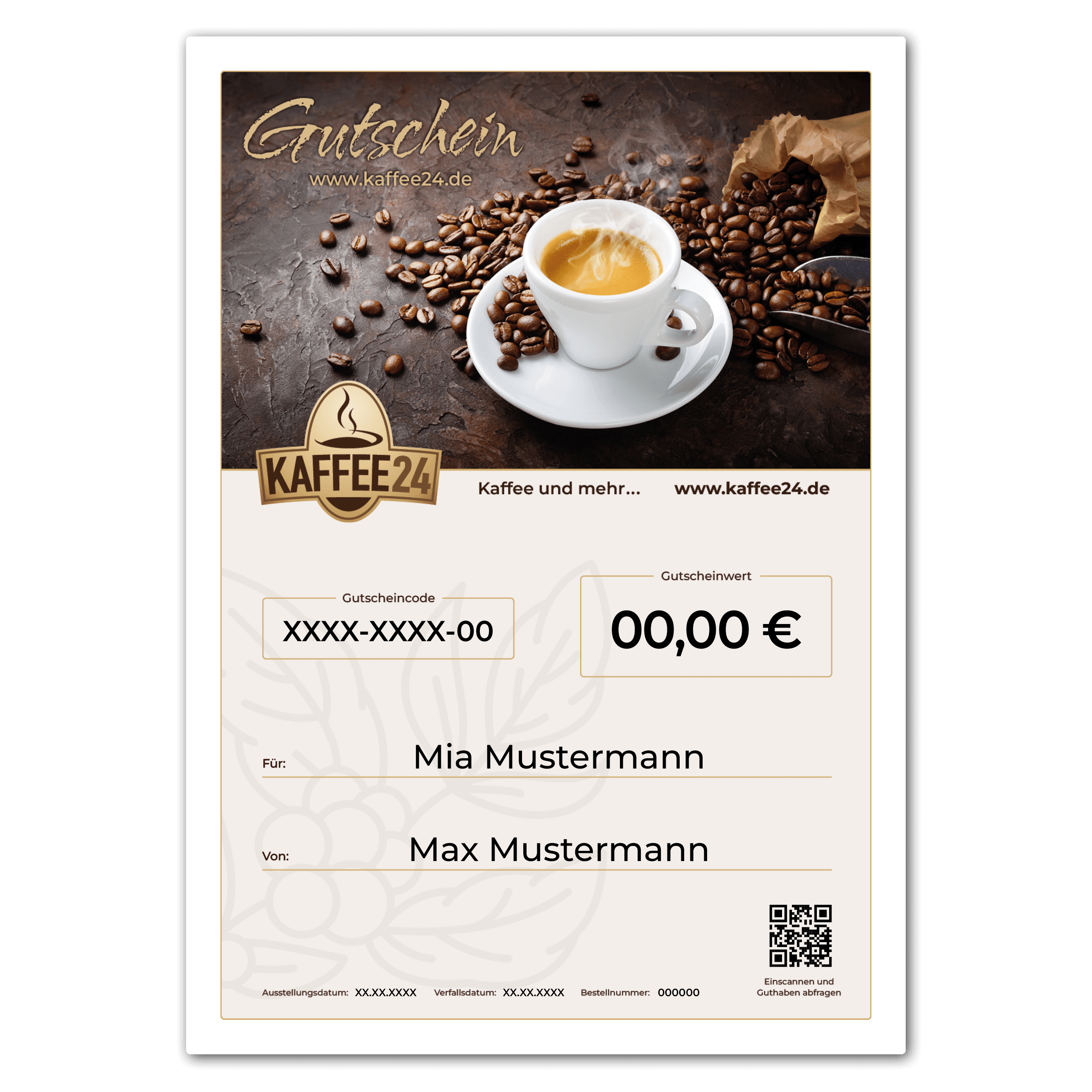 Gutschein Motiv "Espresso"