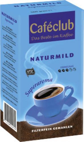 Cafeclub Kaffee naturmild gemahlen 500g