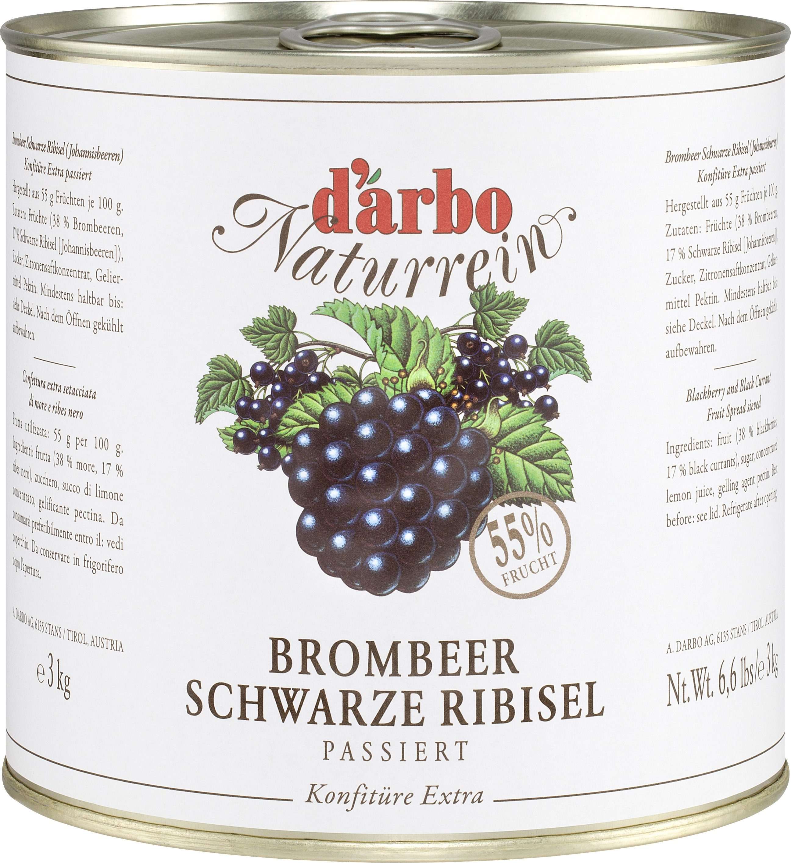 9001432038983 - Konfitüre Extra Brombeere 3kg 9001432038983 - Konfitüre Extra Brombeere 3kg