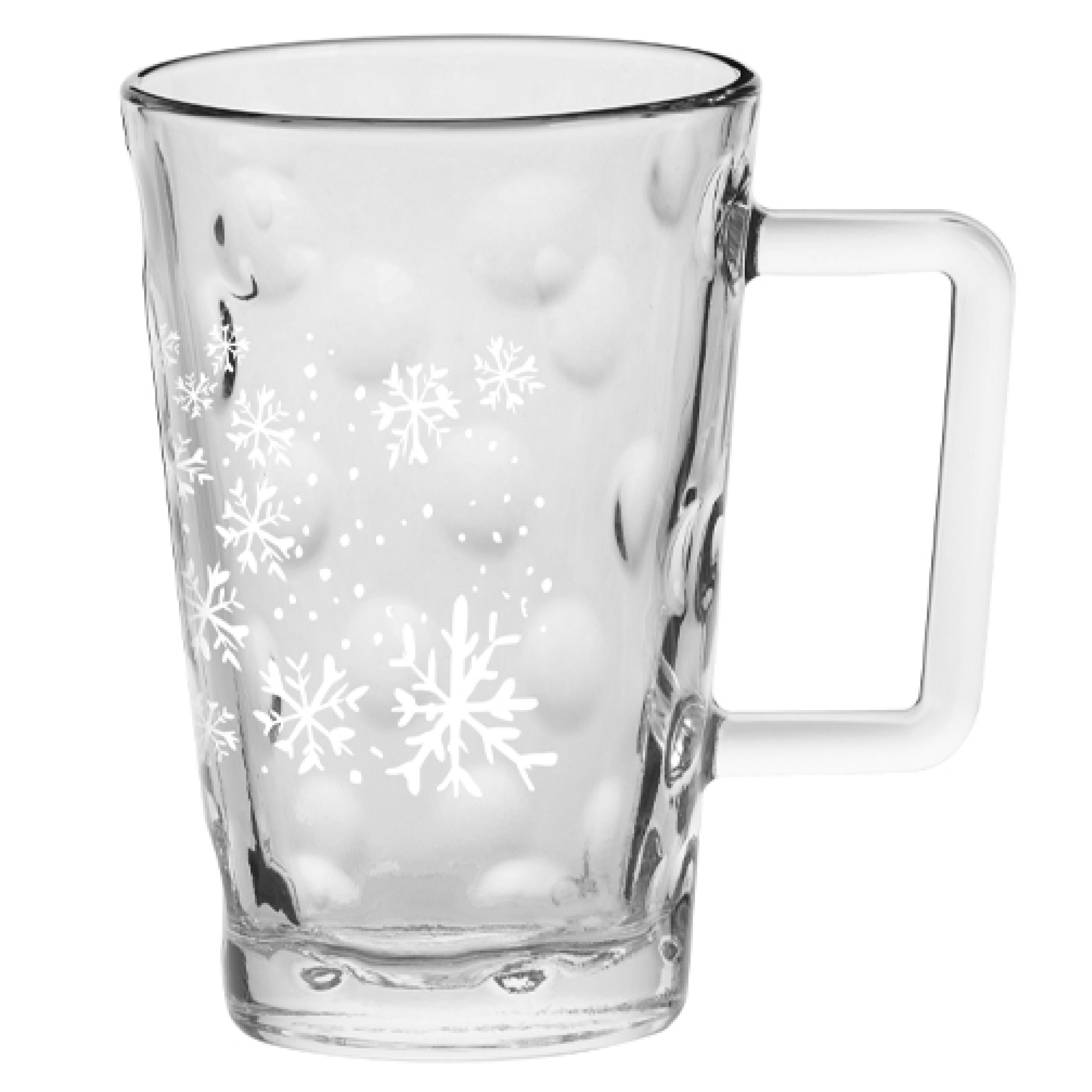 Böckling Dubbe-Tässel Klarglas 0,2l mit Schneeflockenmotiv