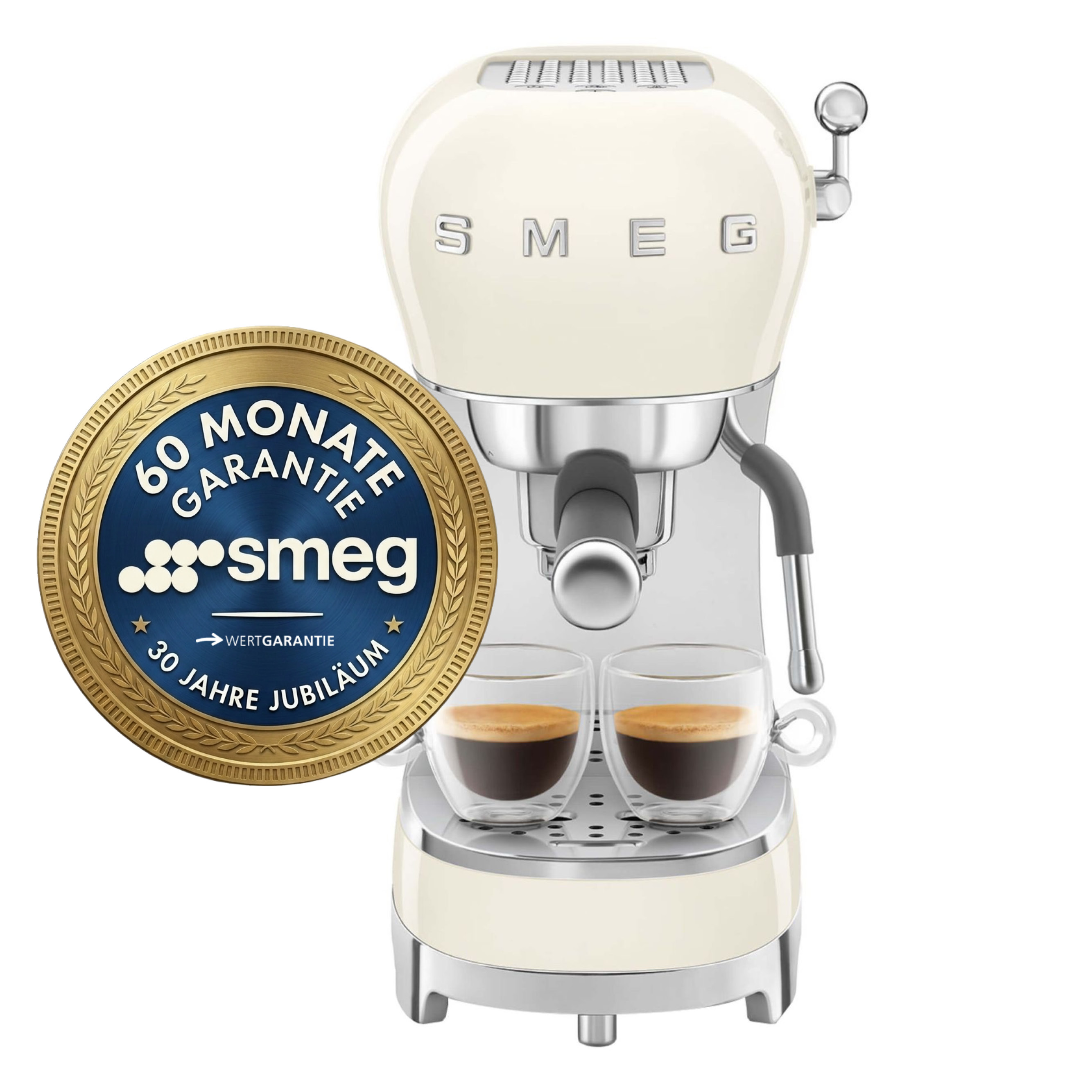 SMEG Espressomaschine creme ECF02CREU