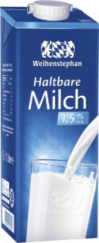 Weihenstephan Haltbare Milch 1,5 % Fett, 1 Liter