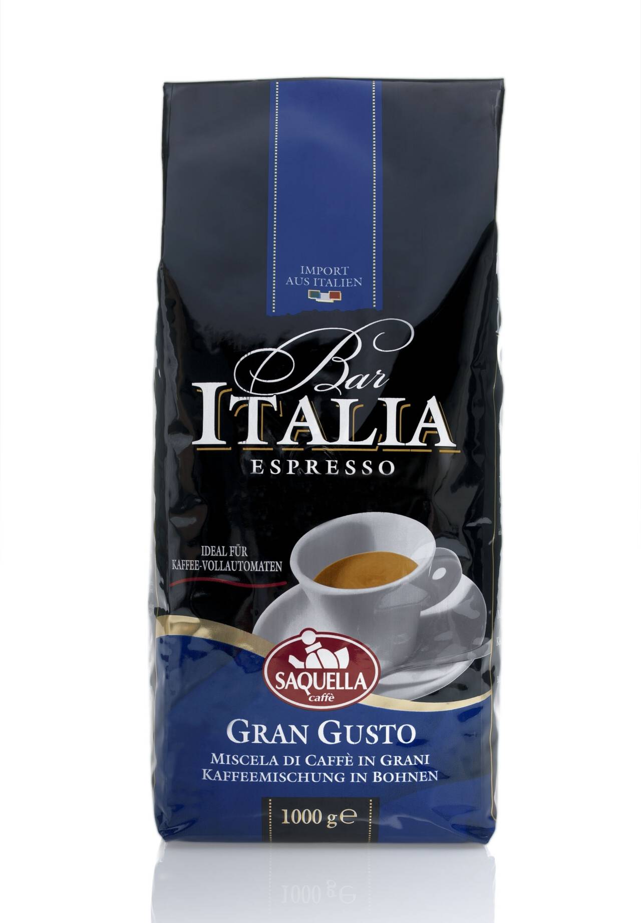 Saquella Bar Italia Espresso Gran Gusto ganze Bohnen 1kg
