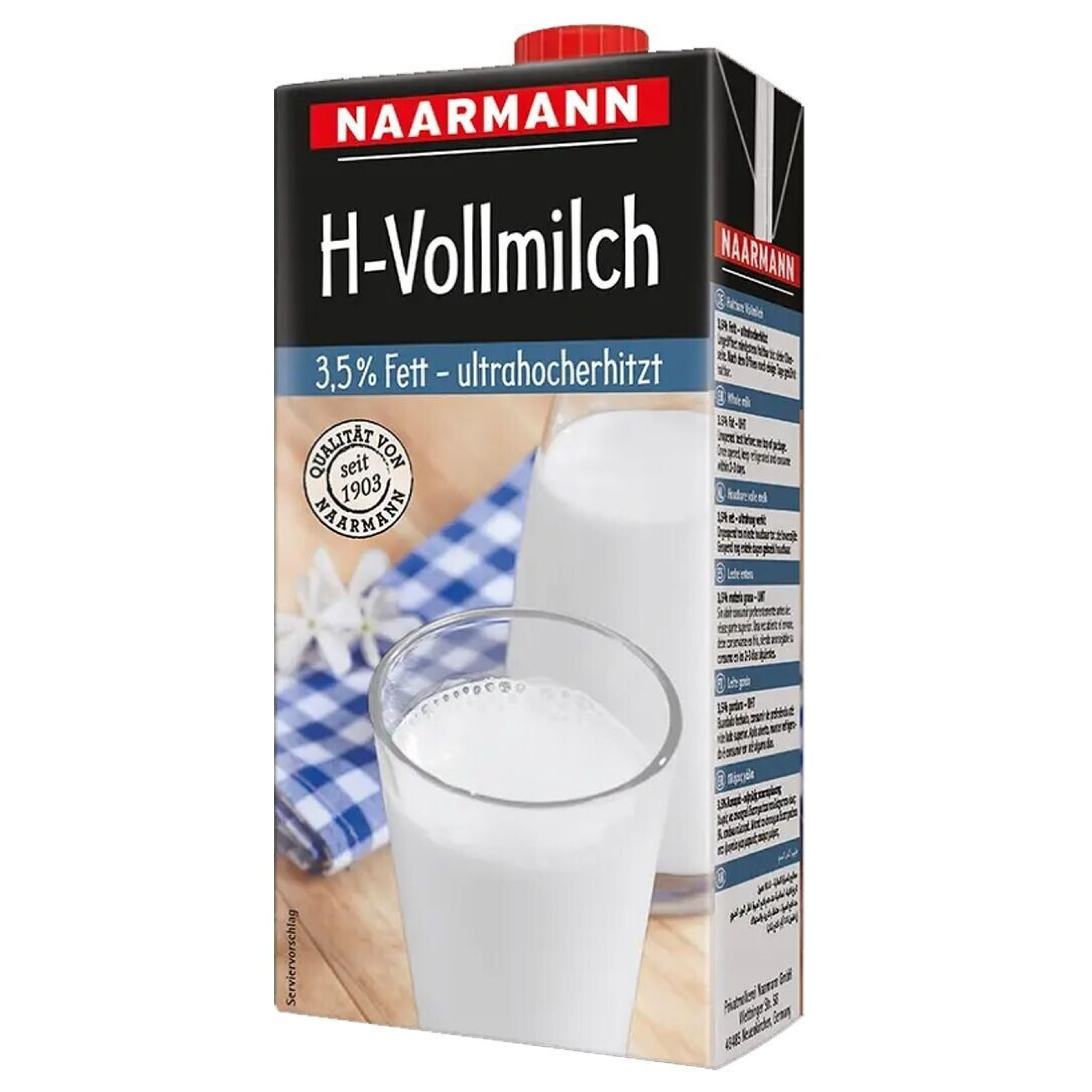 Naarmann Haltbare Milch 3,5 % Fett, 1 Liter