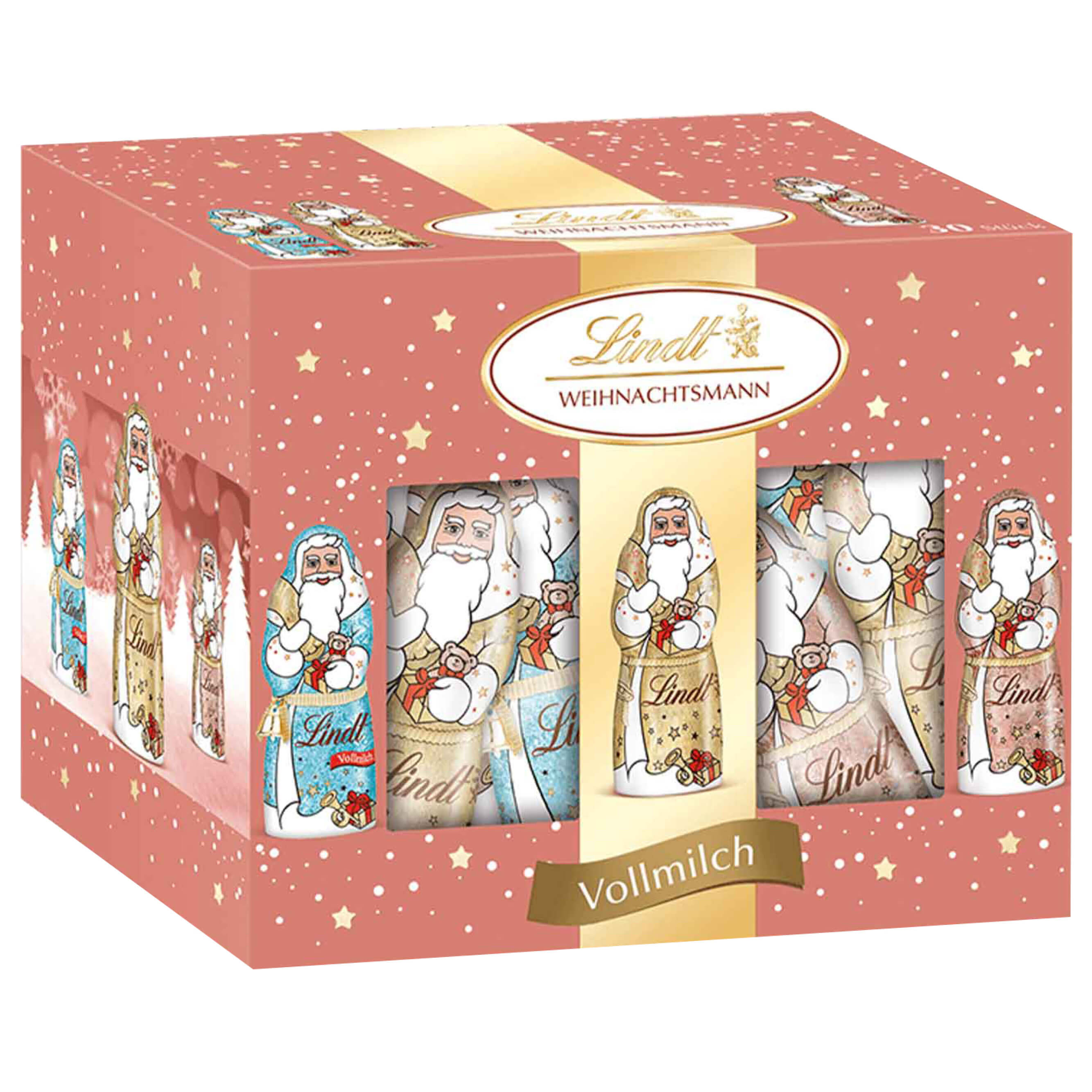 Lindt Mini-Weihnachtsmänner Santa Glamour 200g