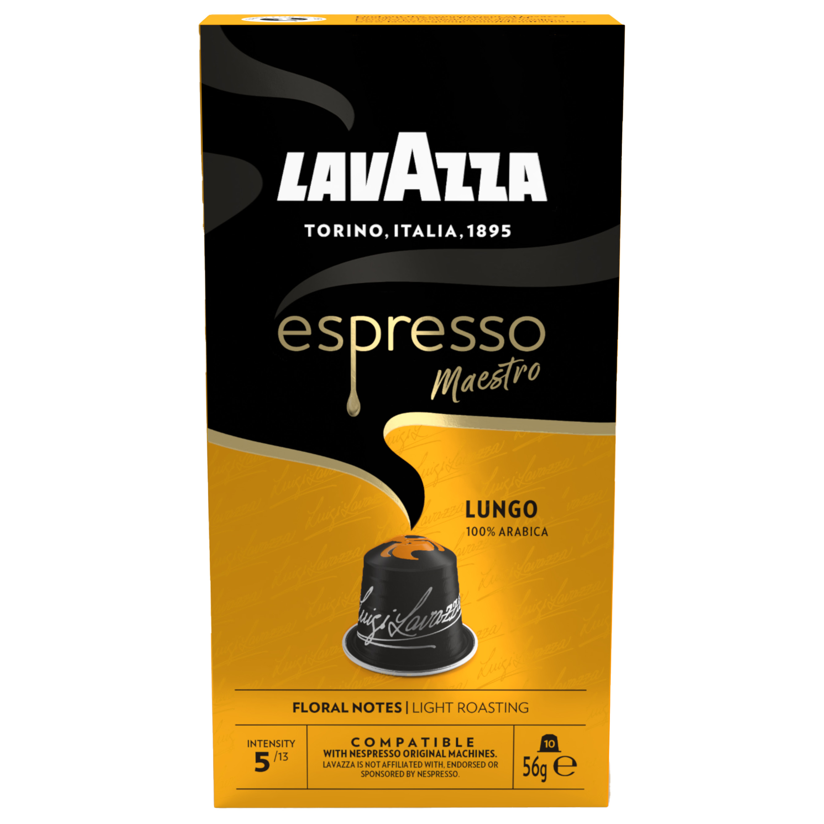 Lavazza NCC Alu Espresso Maestro Lungo Kaffeekapseln 10er 56g Lavazza NCC Alu Espresso Maestro Lungo Kaffeekapseln 10er 56g