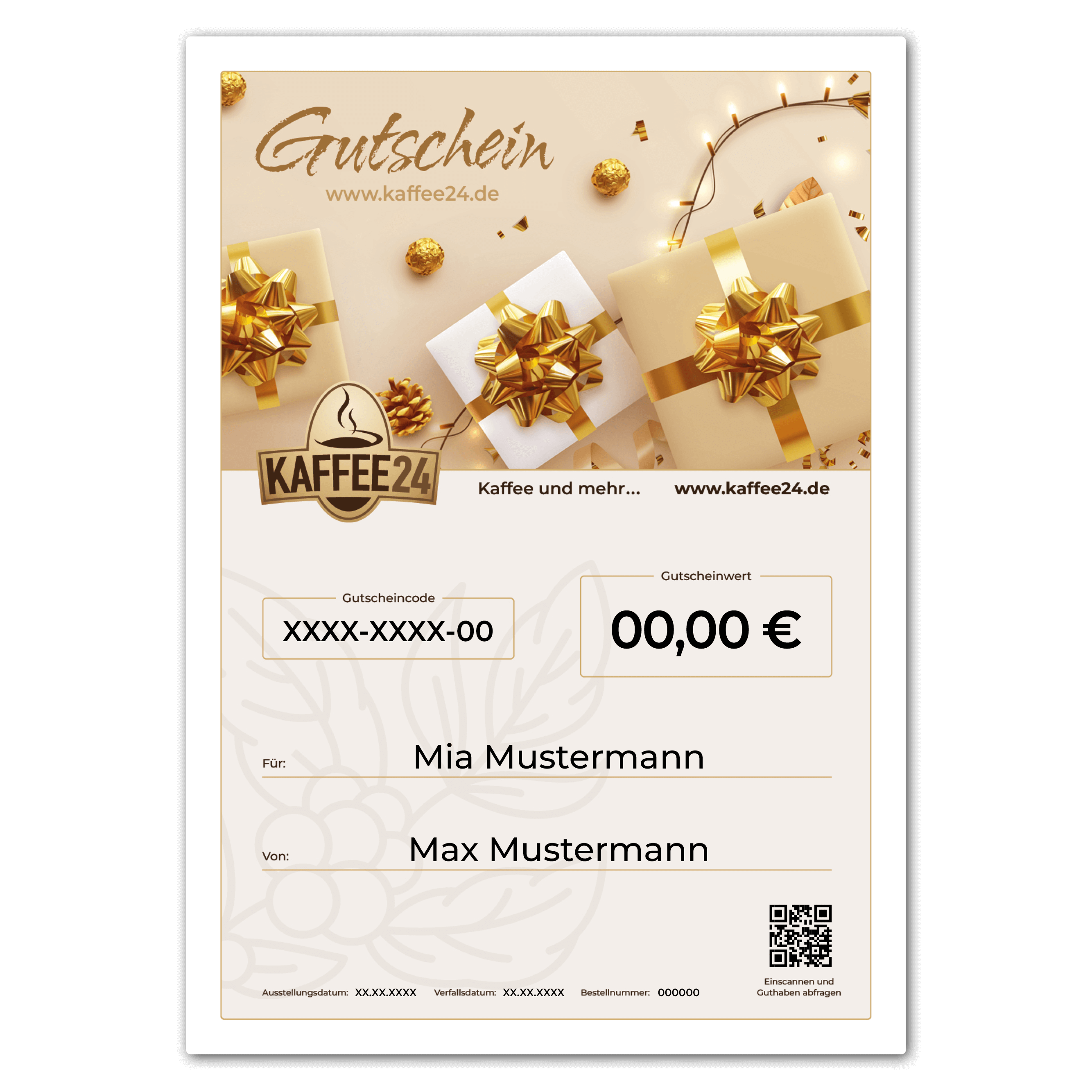 Gutschein "Golden Christmas"