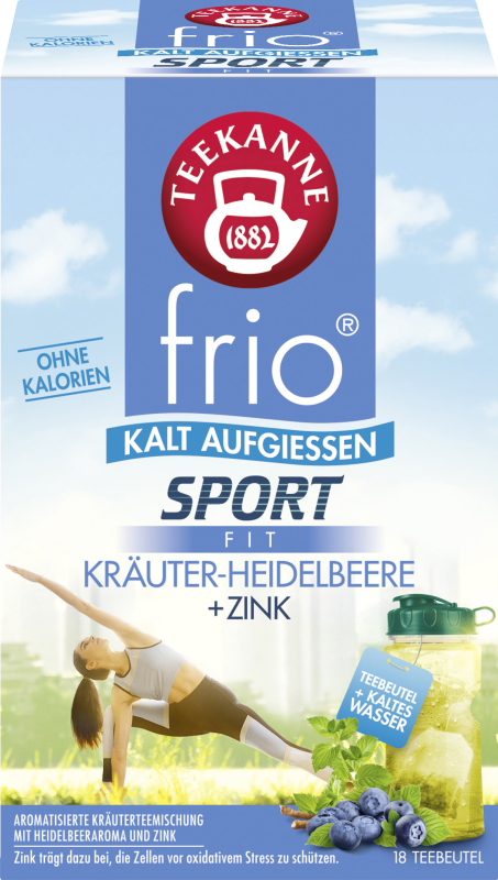 Teekanne frio Sport Fit Kräuter-Heidelbeere 18x2,5g