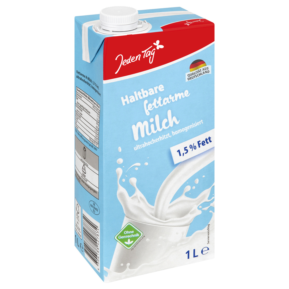 Jeden Tag H-Milch 1,5%, 1l