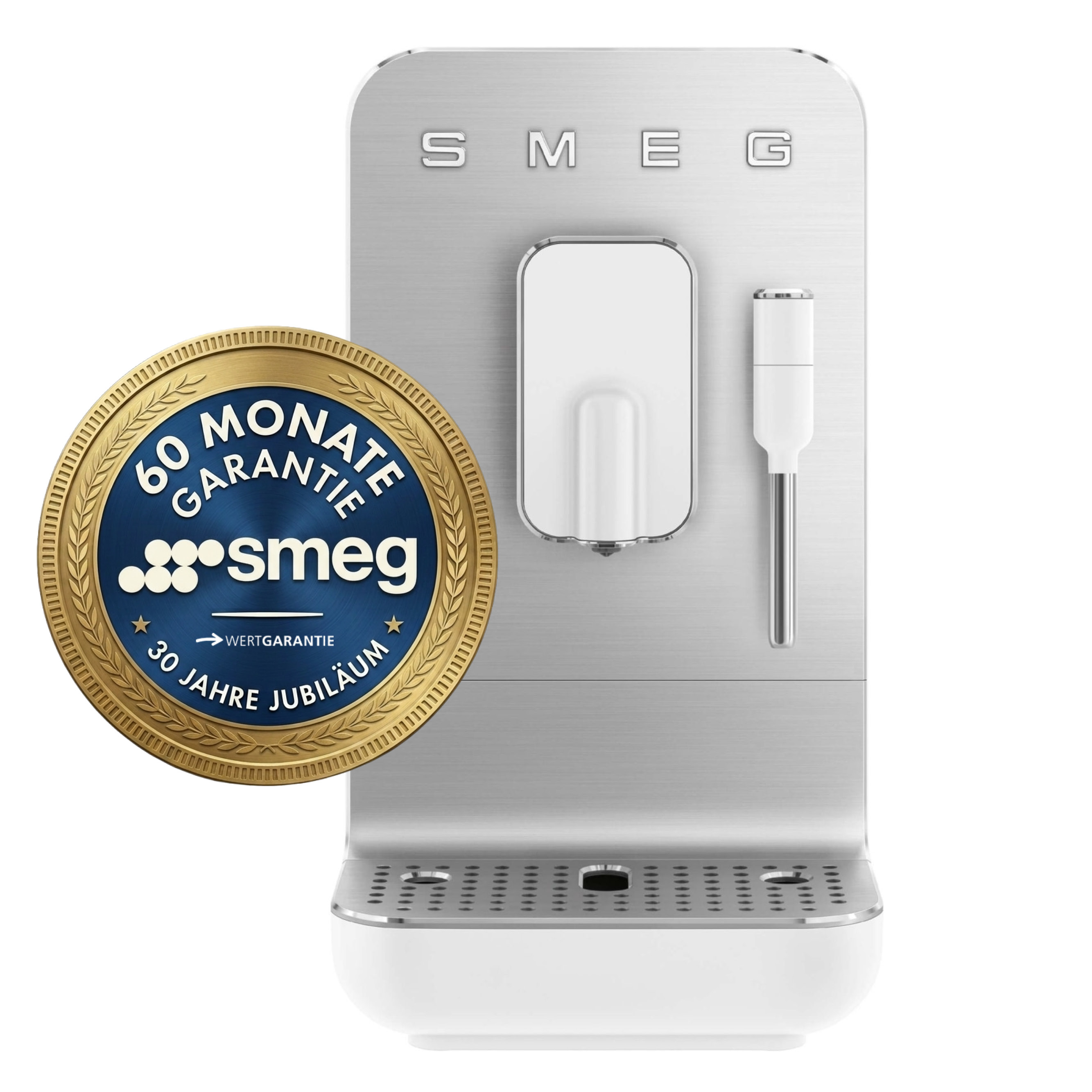SMEG Kaffeevollautomat mit Dampffunktion weiß BCC12WHMEU