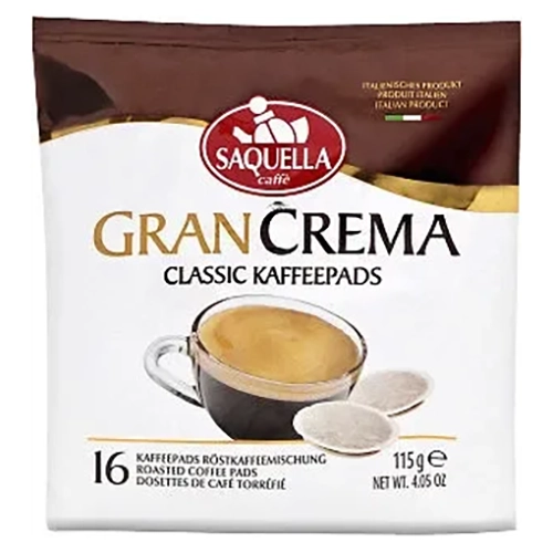 Saquella Gran Crema Classic Soft Kaffeepads 16er 115g