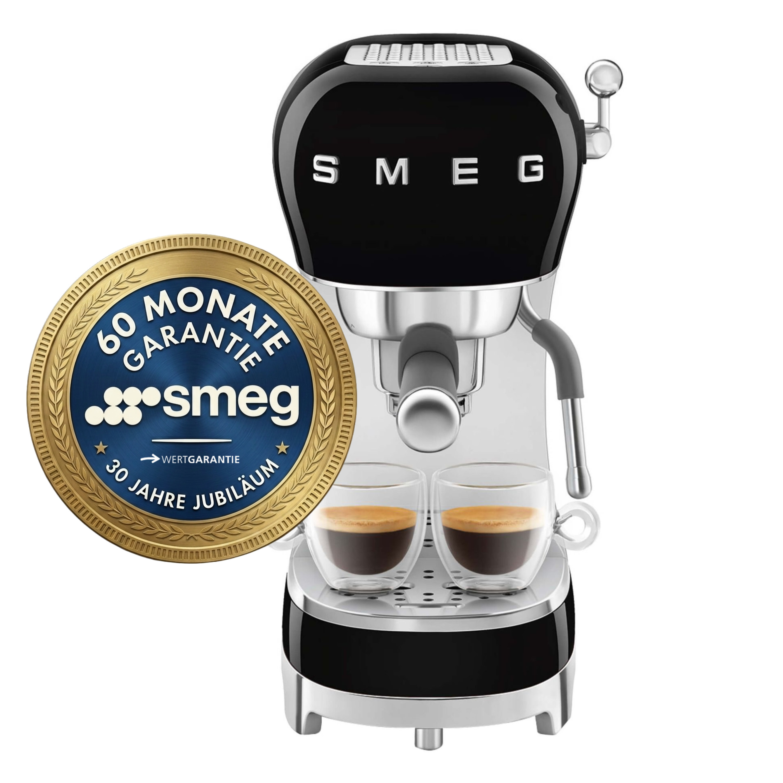 SMEG Espressomaschine schwarz ECF02BLEU