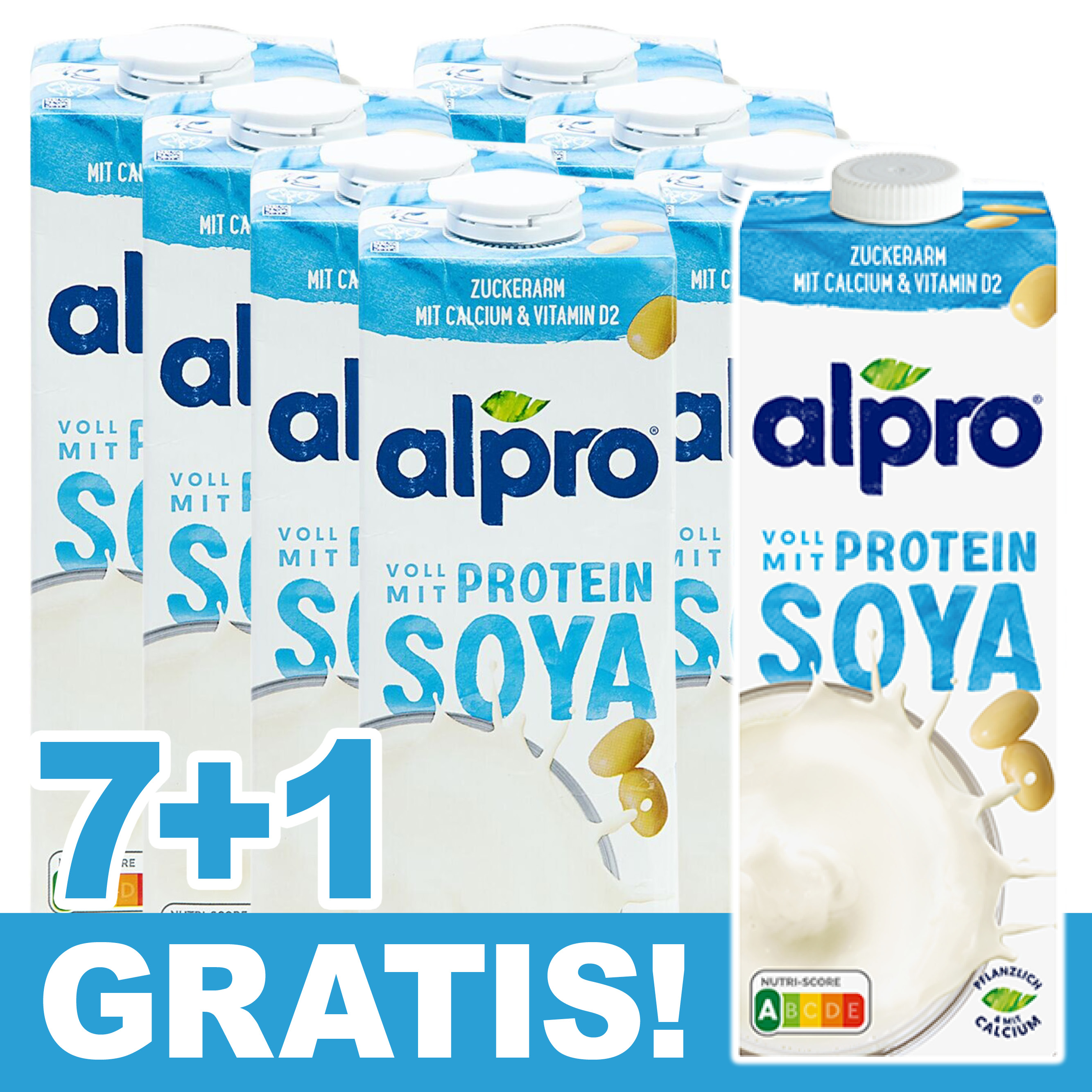 Alpro Protein Sojadrink 7 + 1 GRATIS (8er Pack)