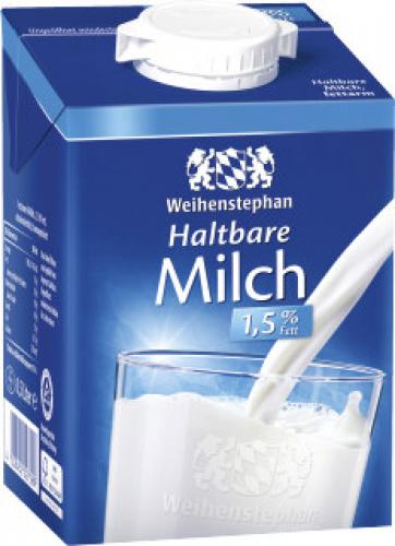 Weihenstephan Haltbare Milch 1,5 % Fett, 0,5l