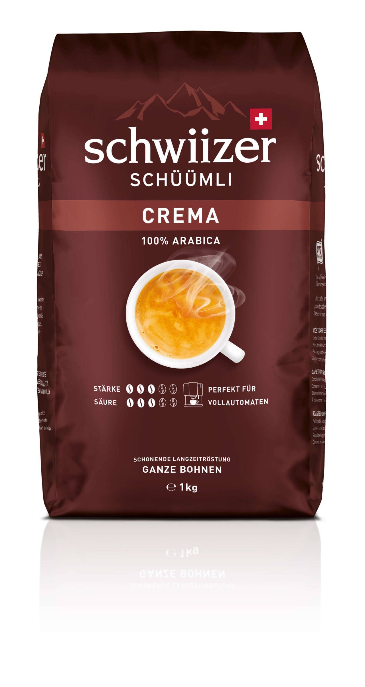 Schwiizer Schüümli Crema ganze Bohnen 1kg