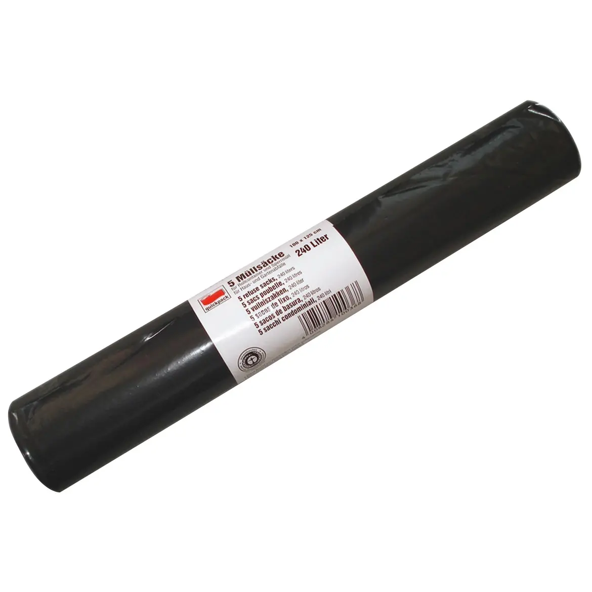 Müllbeutel 5 Stück 240 Liter grau, Müllbeutel