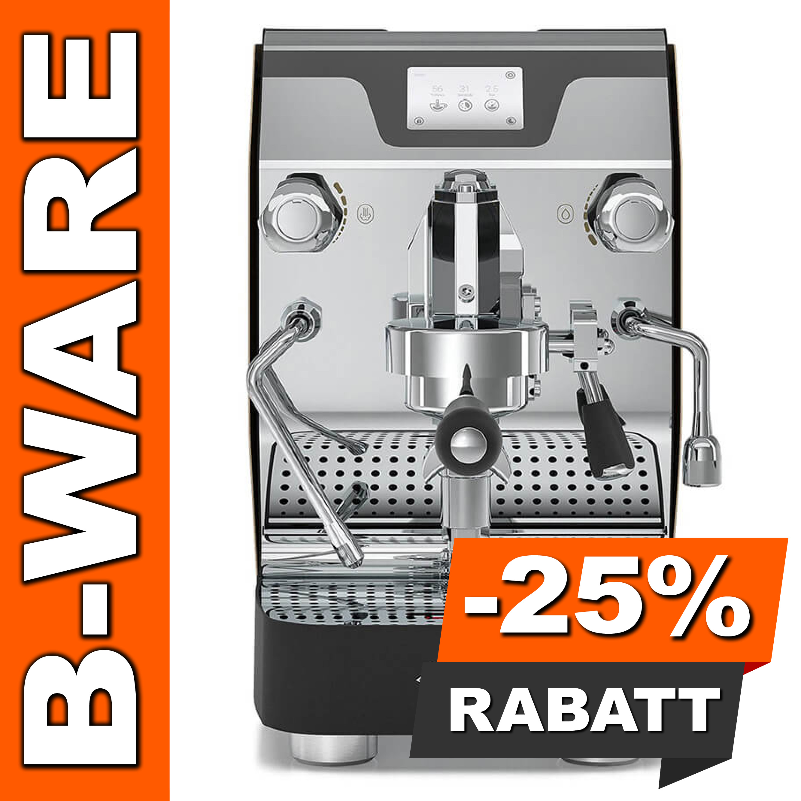B-Ware #5409 - VBM New Domobar Super digital in schwarz mit Edelstahl Front