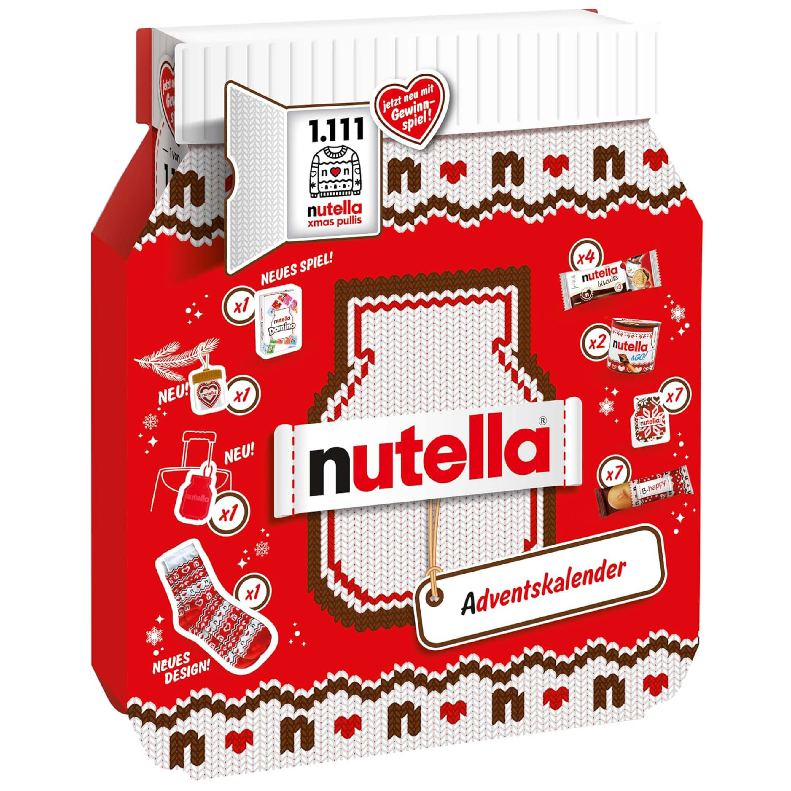 Nutella Adventskalender 528g in ikonischer Glasform