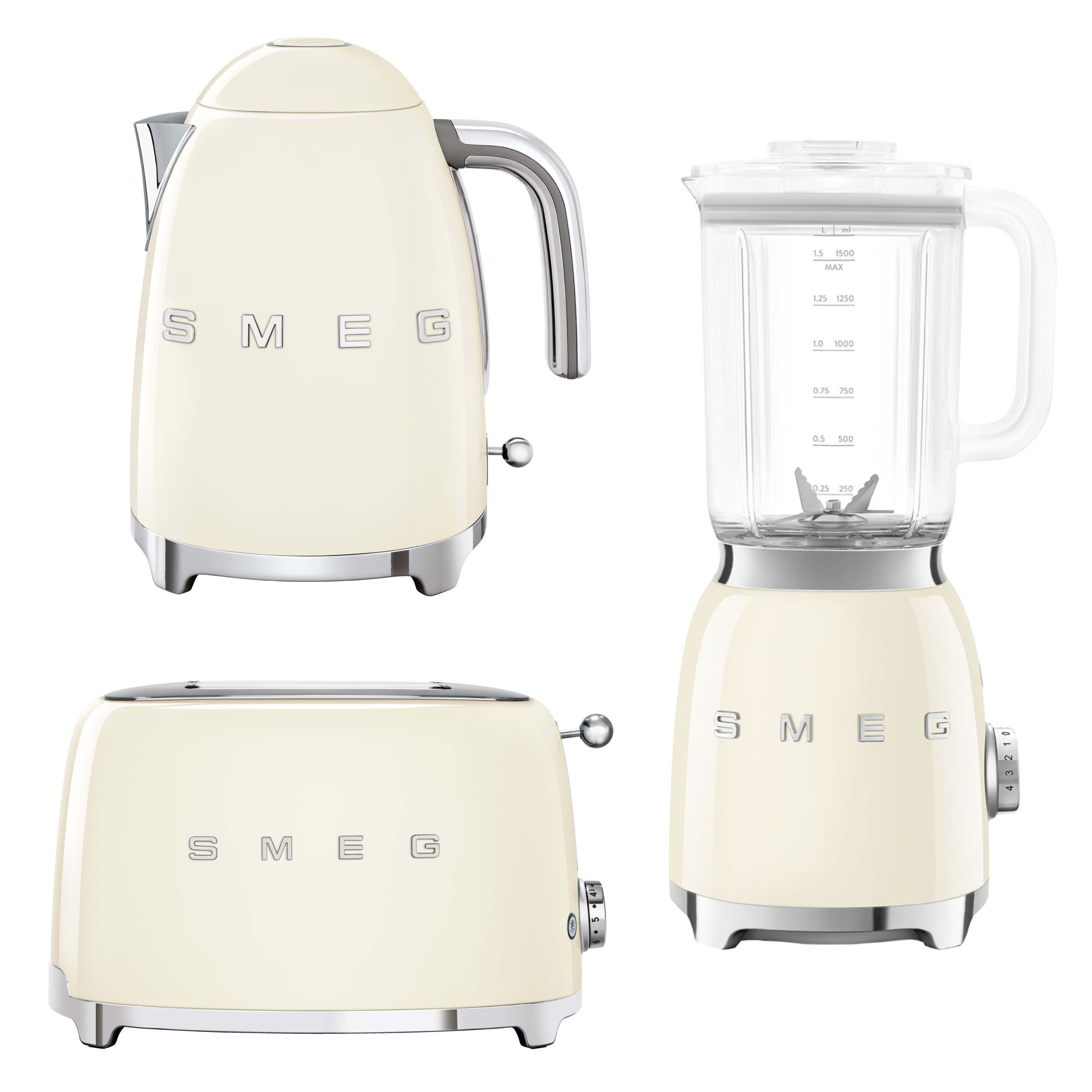 SMEG Küchengeräte-Set Creme 3-teilig