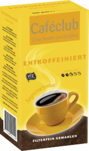Cafeclub Kaffee entkoffeiniert gemahlen 500g