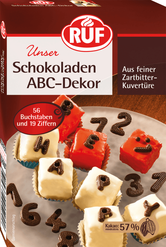 Ruf Schokoladen ABC-Dekor 50g