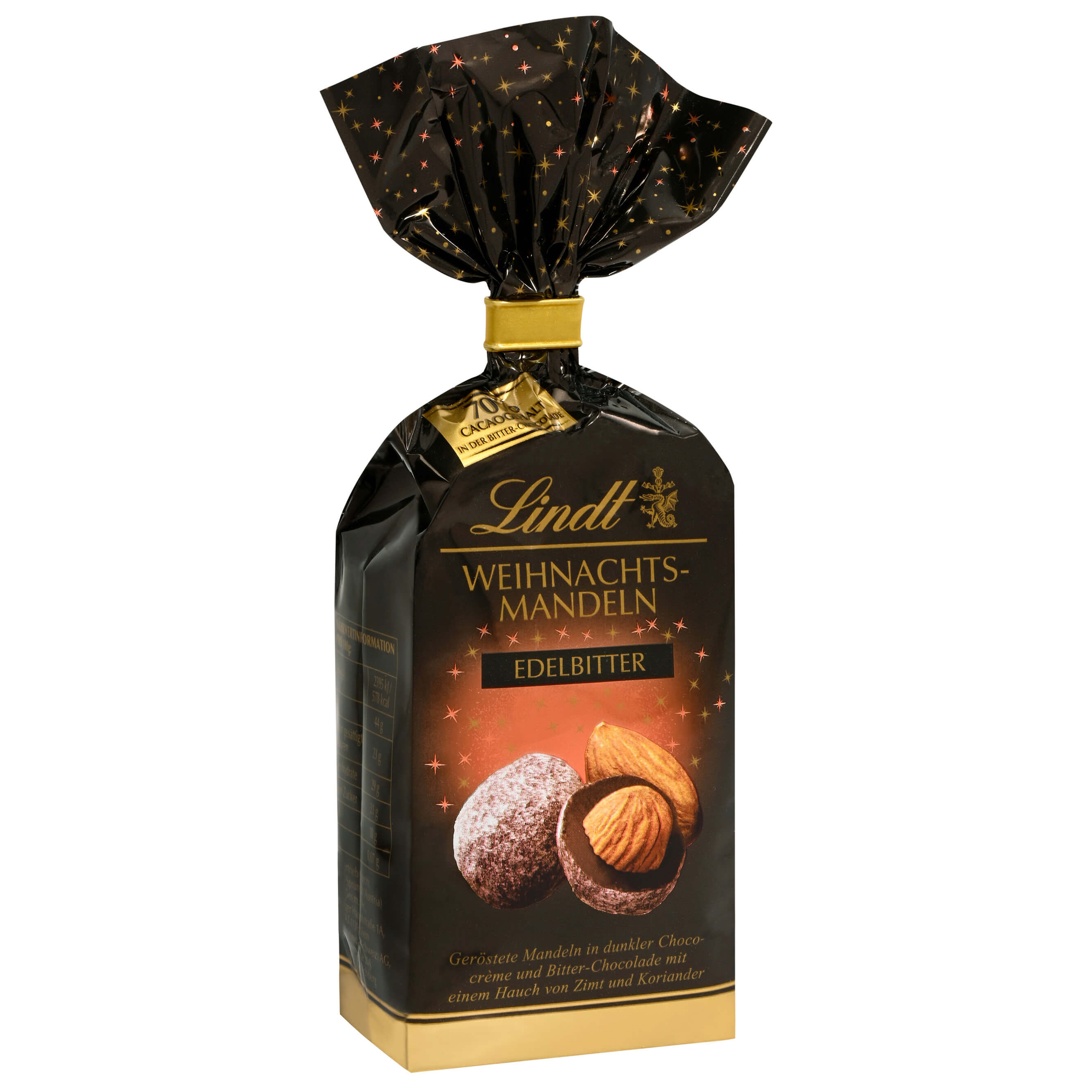 Lindt Weihnachts-Mandeln Edelbitter 70% Schokolade 100g