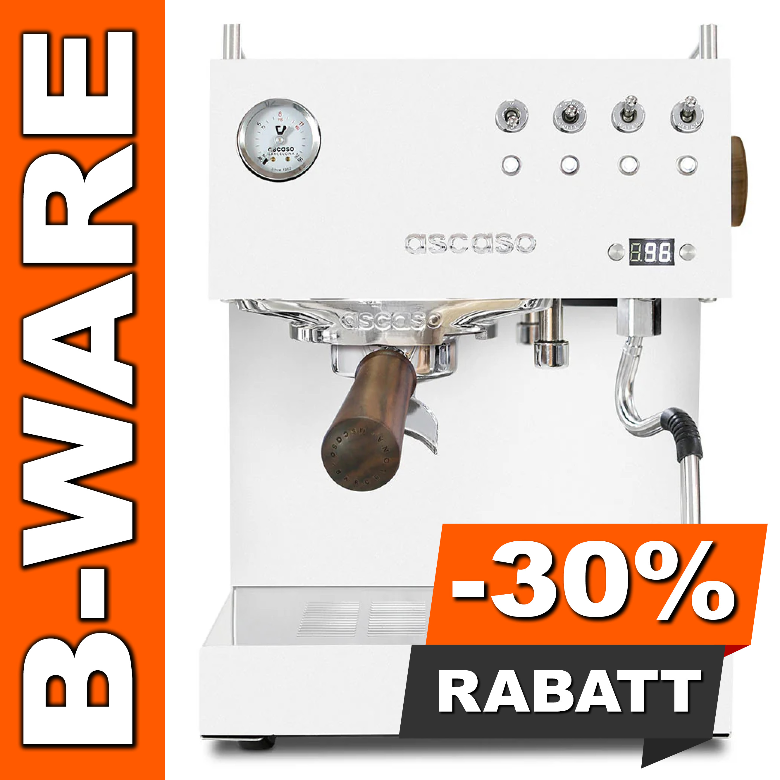 B-Ware #3082 - Ascaso Steel Duo PID, weiß