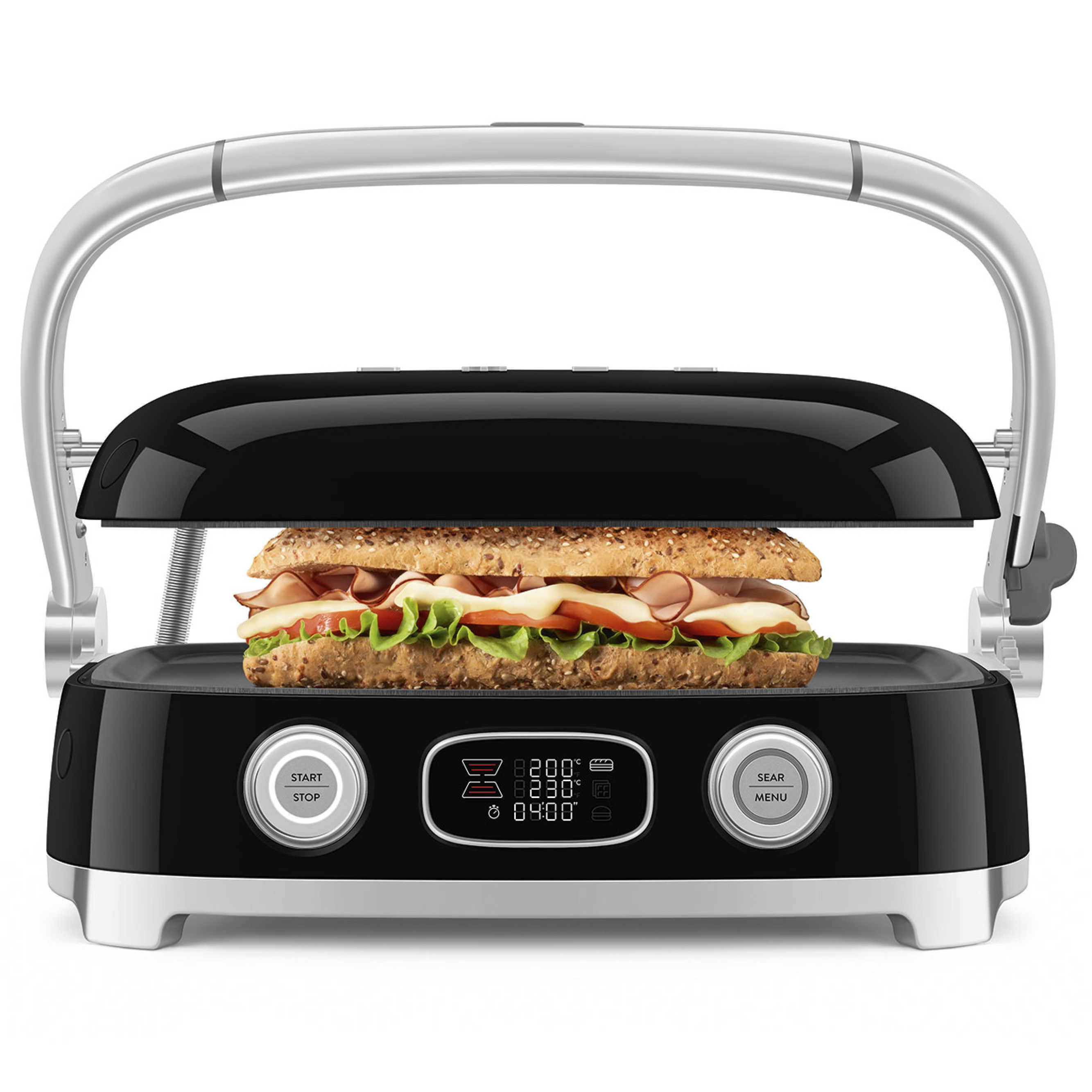 SMEG Multi-Grill schwarz MGF01BLEU