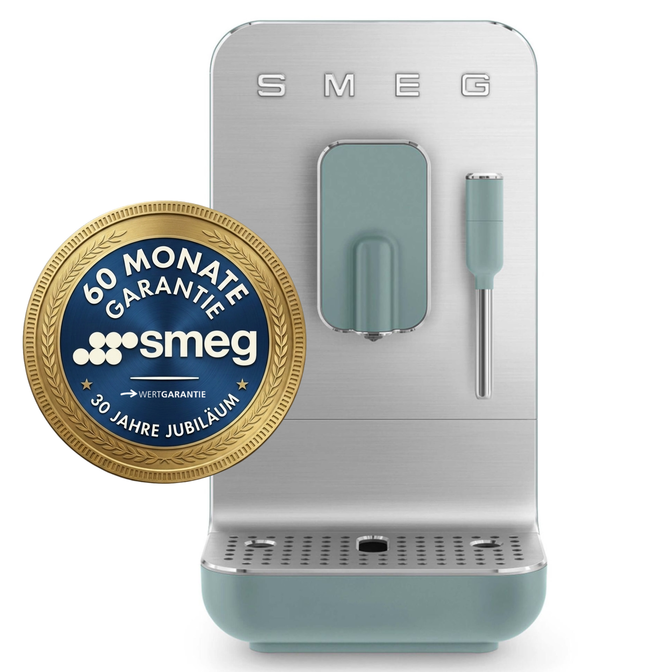 SMEG Kaffeevollautomat mit Dampffunktion emerald green BCC12EGMEU