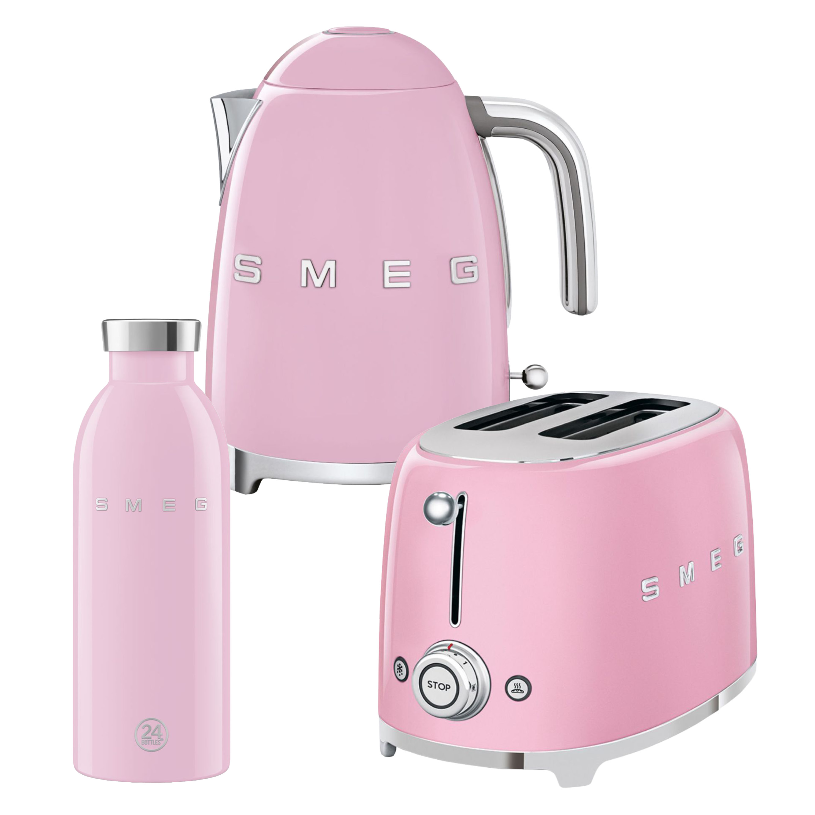 SMEG Küchengeräte-Set pink 3-teilig