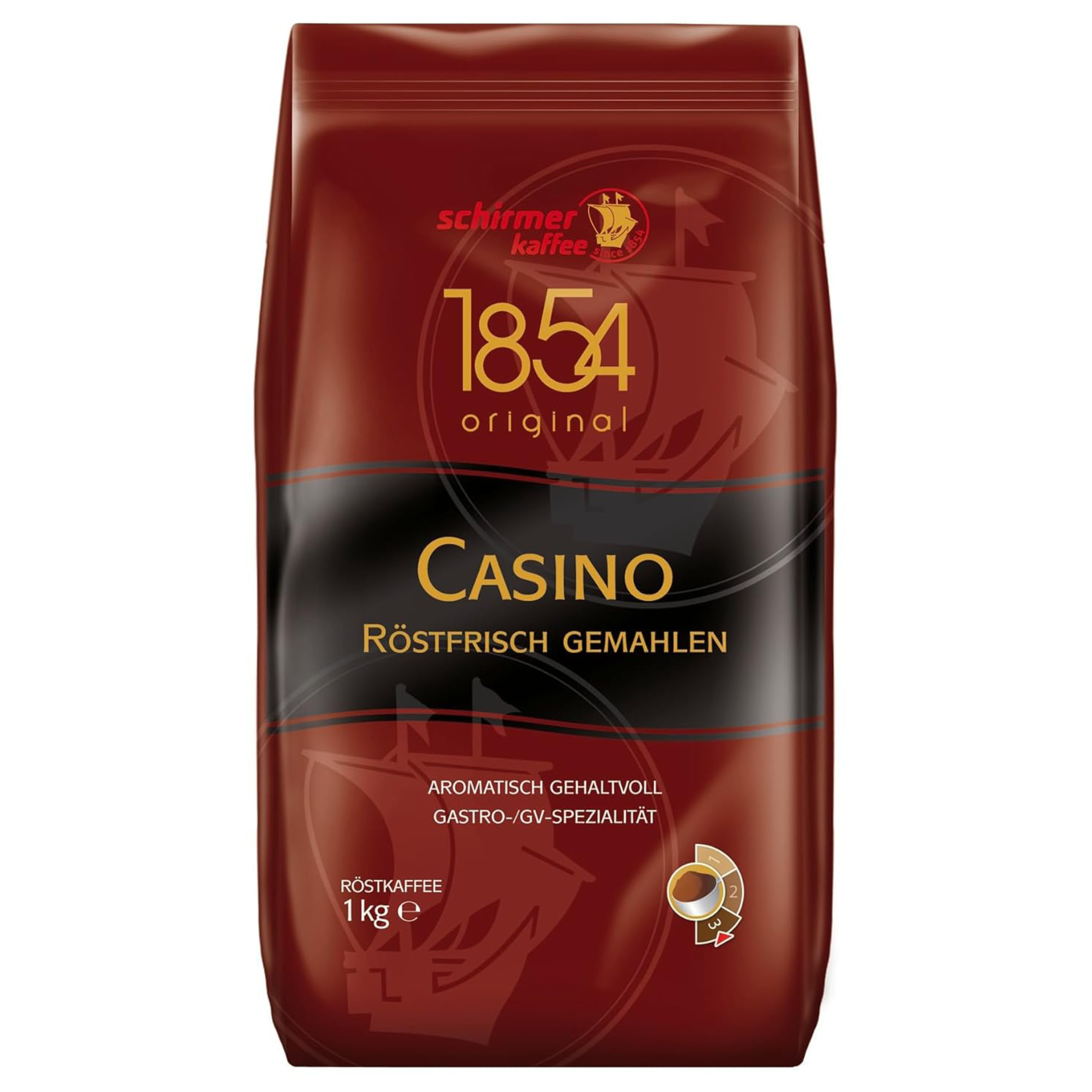 Schirmer 1854 Casino Röstfrisch Gemahlen 1kg