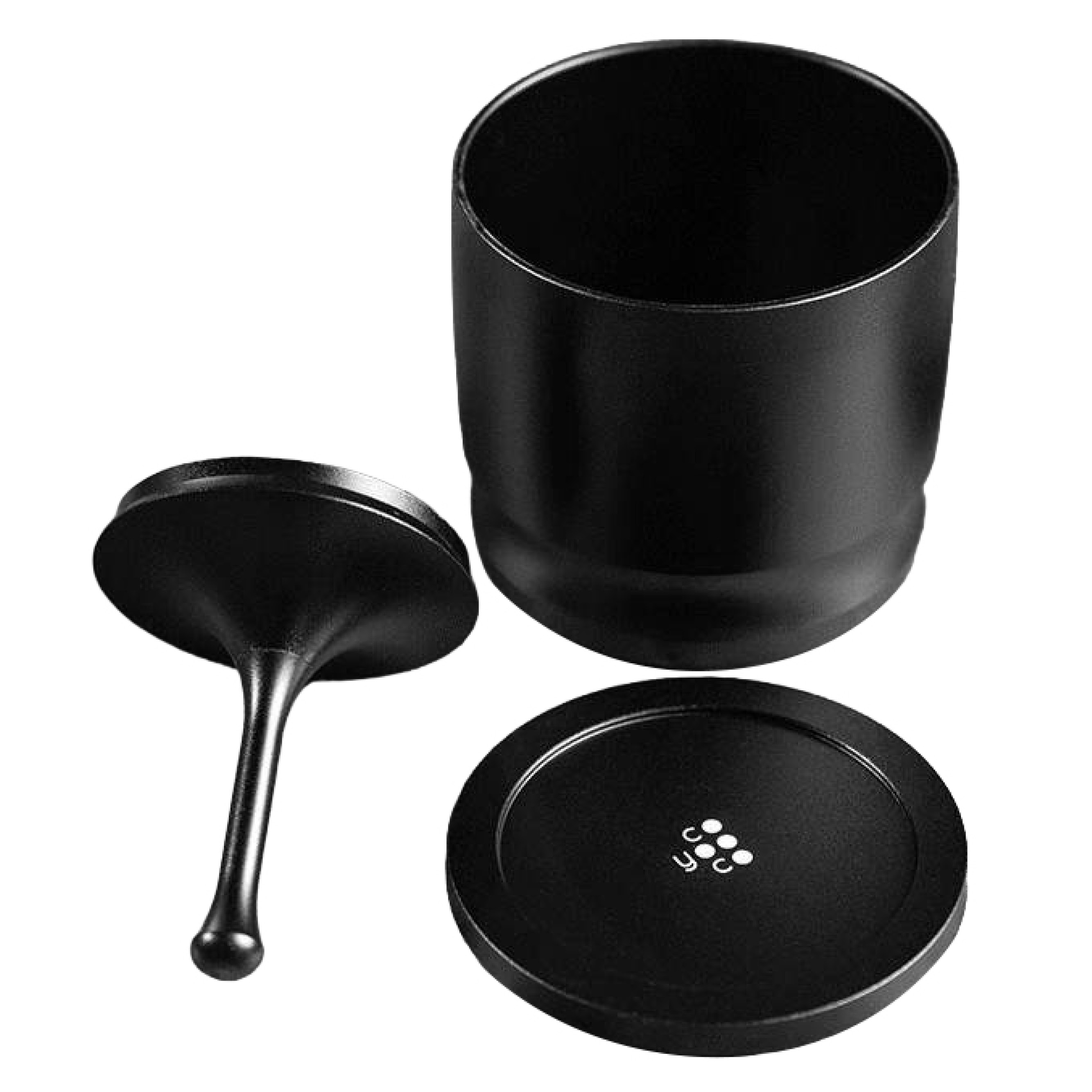 Coyooco Dosierbecher Shaker 58mm mit Deckel schwarz 