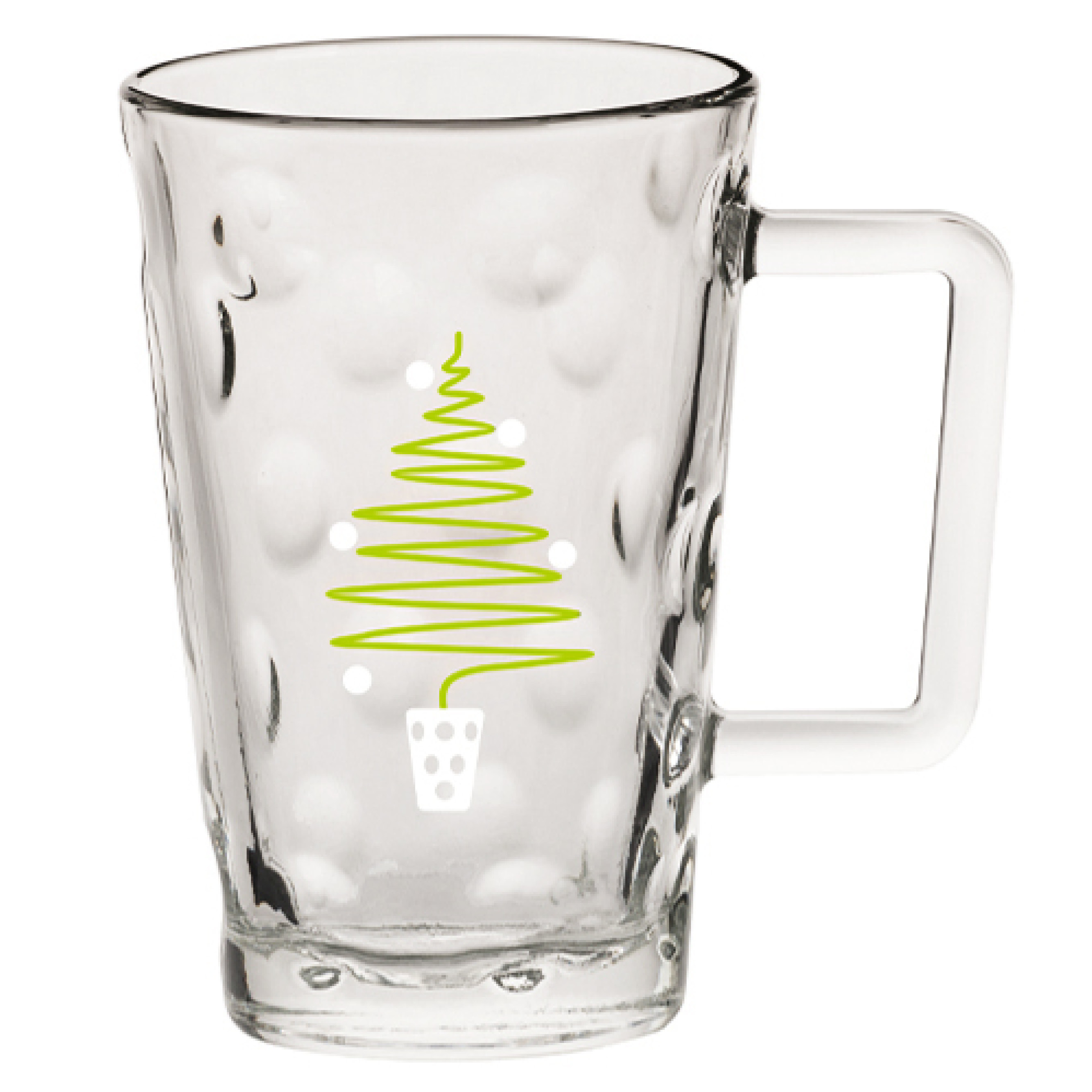 Böckling Dubbe-Tässel Klarglas 0,2l mit Weihnachtsmotiv