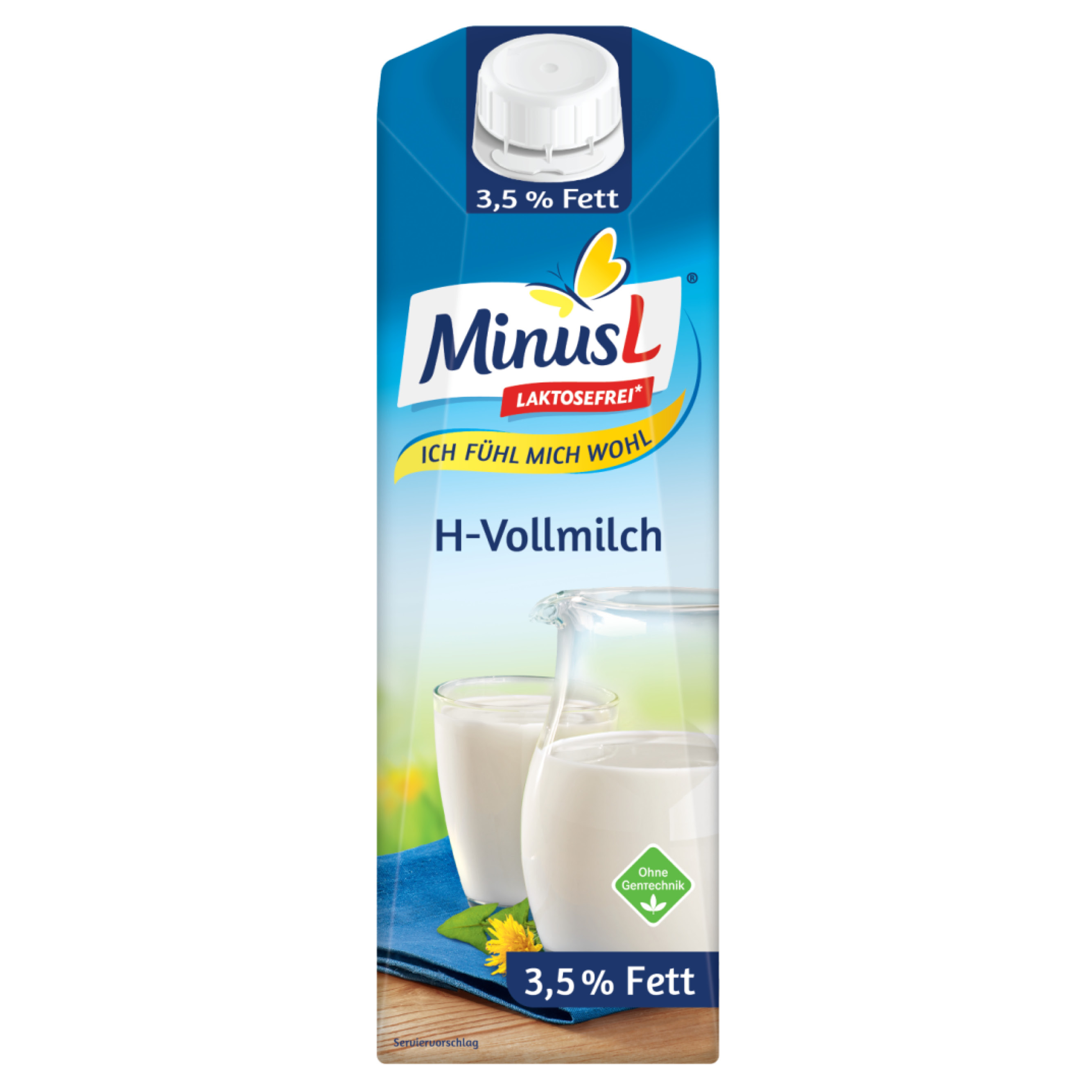 MinusL H-Vollmilch 3,5% laktosefrei 1l