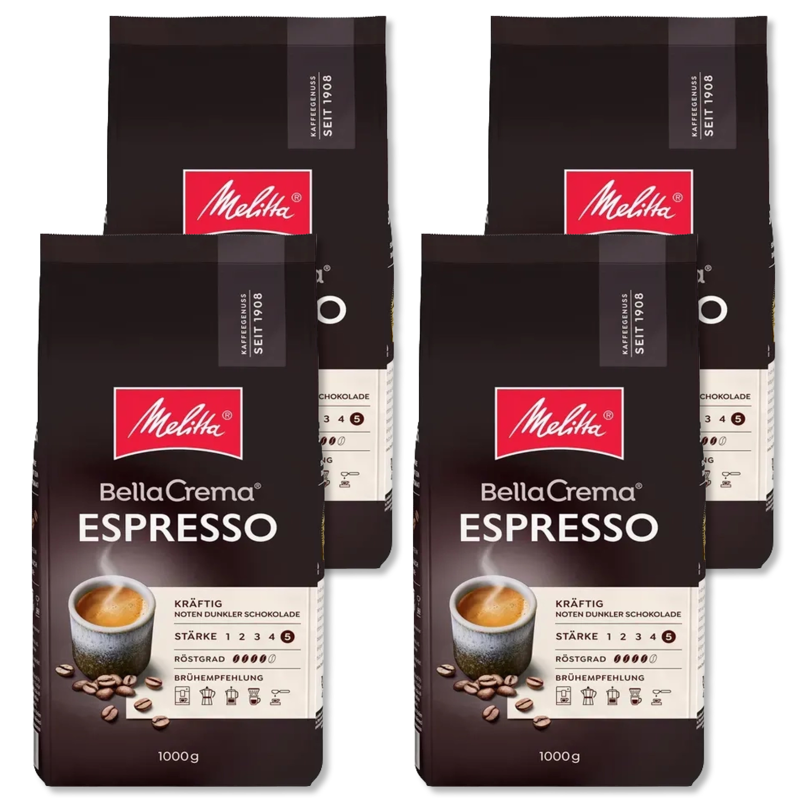Melitta Bella Crema Espresso Vorteilspack 4 Stück