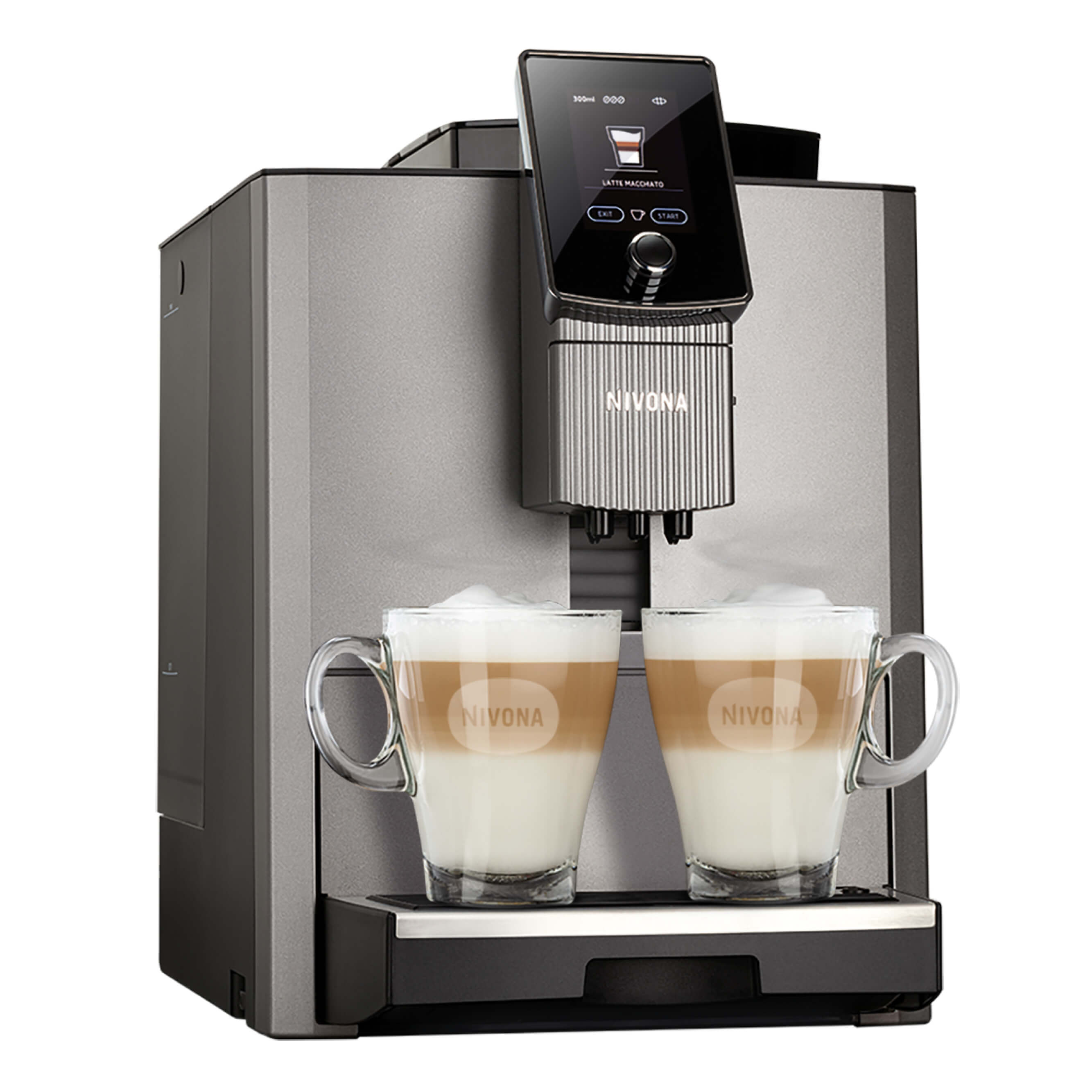 Nivona NICR 1040 Kaffeevollautomat Titan Chrom inkl. NIMC 1000 Milchcontainer