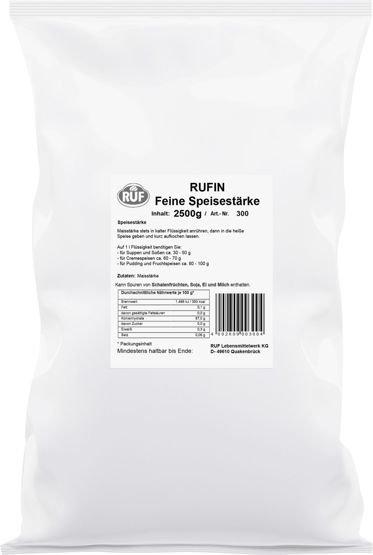 Ruf Rufin Feine Speisestärke Beutel 2,5kg